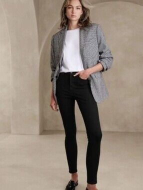 Banana Republic Black High Rise Skinny Ankle Jeans Size 27 / 4 Petite